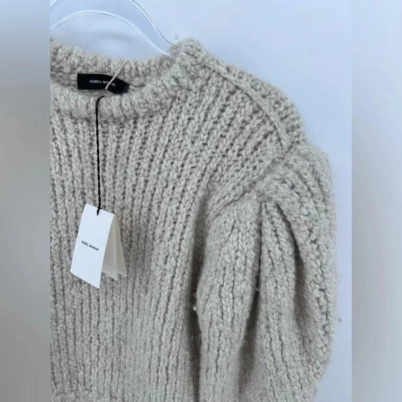 NWT ISABEL MARANT Alpaca Wool-Blend Enora Jumper knit Puffy Sweater EU 34 XS - Picture 8 of 16